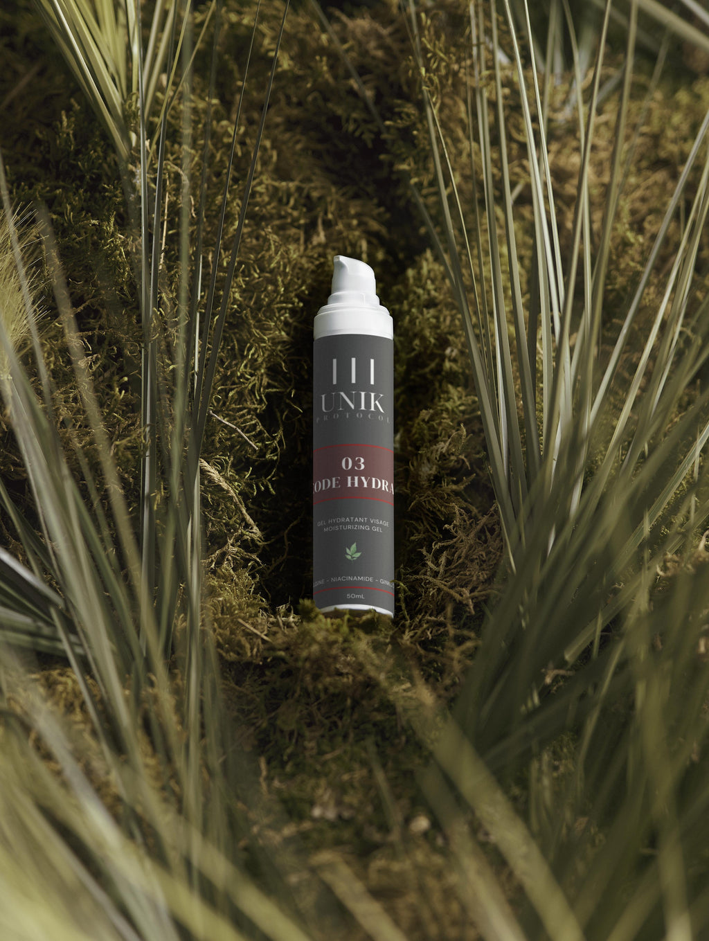 03 CODE HYDRA - Gel Hydratant visage homme à la Niacinamide & Ginkgo