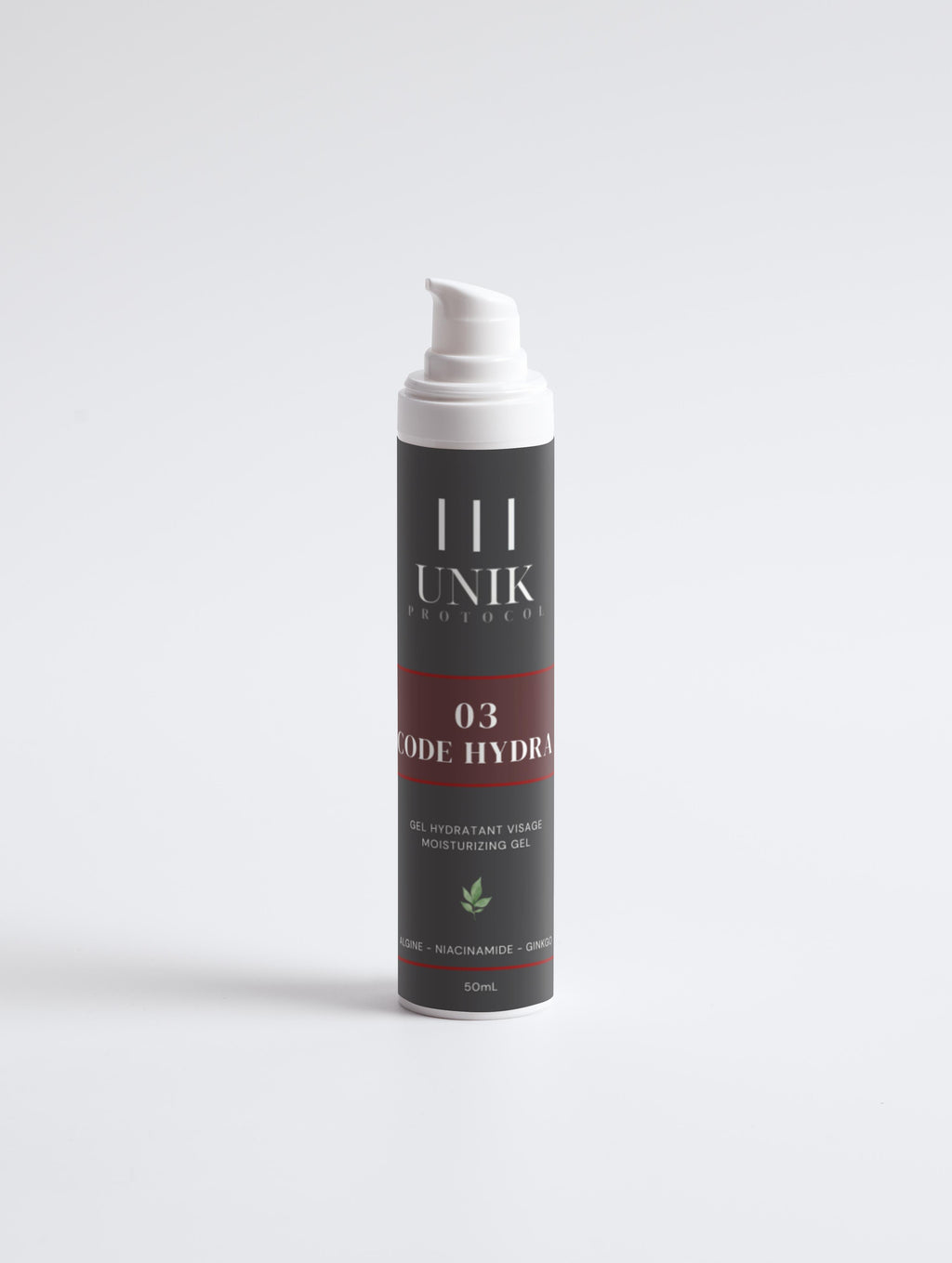 03 CODE HYDRA - Gel Hydratant visage homme à la Niacinamide & Ginkgo